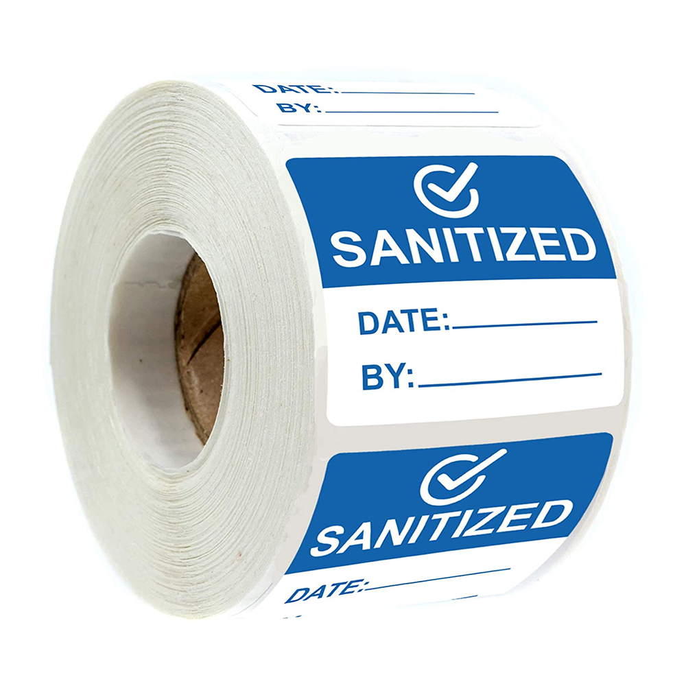 Sanitized Stickers   1.8X2 Inch ̵  ..